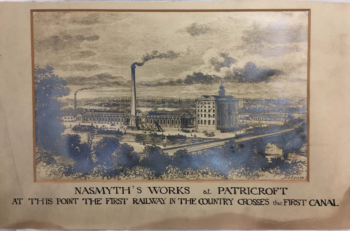 Nasmyth's Works at Patricroft ( at this point the first railway in the country crosses the first canal).